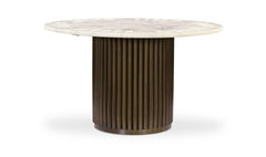 Tower White Marble Poker Table - Ornate Home