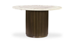 Tower White Marble Poker Table - Ornate Home