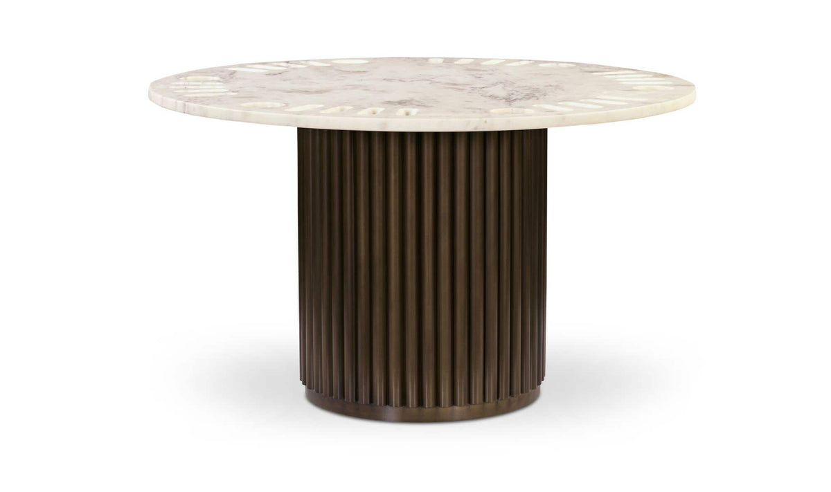Tower White Marble Poker Table - Ornate Home