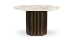 Tower White Marble Poker Table - Ornate Home