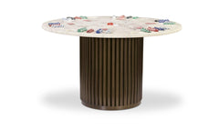 Tower White Marble Poker Table - Ornate Home