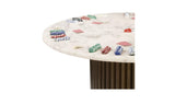Tower White Marble Poker Table - Ornate Home