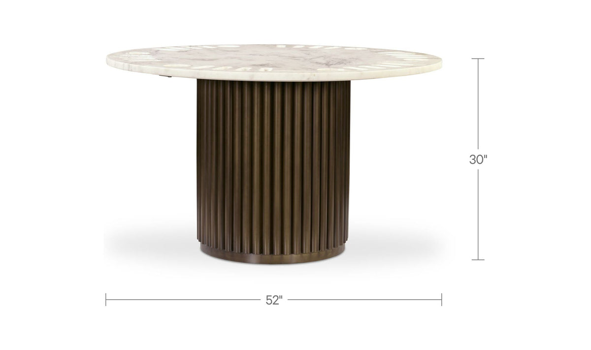 Tower White Marble Poker Table - Ornate Home