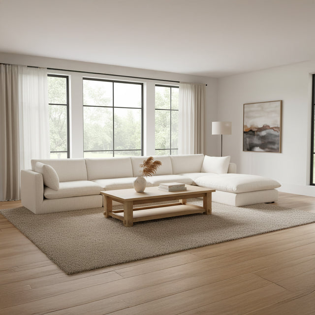 Townes Flecked Ecru Lounge Modular Sectional - Ornate Home