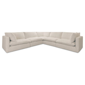 Townes Flecked White Classic L Modular Sectional - Ornate Home