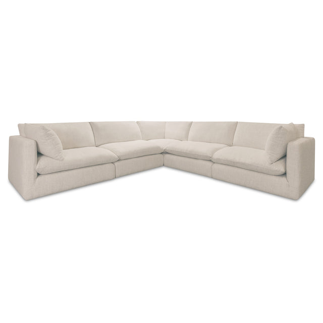 Townes Flecked White Classic L Modular Sectional - Ornate Home