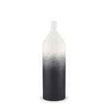 Townley White/Black Small Ombre Metal Vase - Ornate Home
