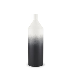 Townley White/Black Small Ombre Metal Vase - Ornate Home