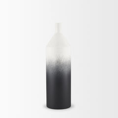 Townley White/Black Small Ombre Metal Vase - Ornate Home