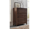 Townsend Five Drawer Solid Wood Chest in Java - Ornate Home