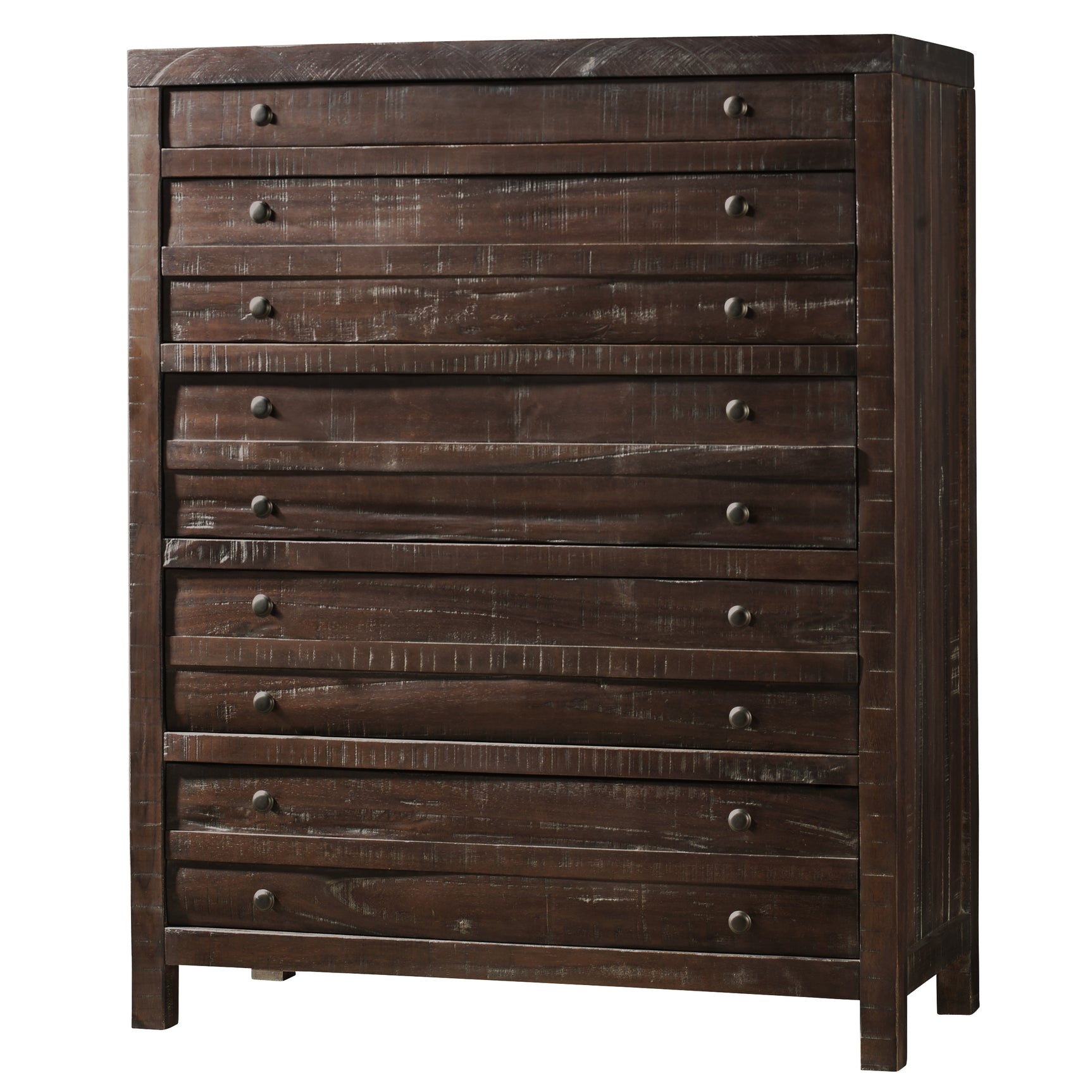 Townsend Five Drawer Solid Wood Chest in Java - Ornate Home