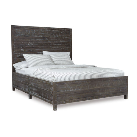 Townsend Solid Wood California King Low-Profile Bed in Gunmetal - Ornate Home
