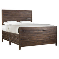 Townsend Solid Wood Eastern King Panel Bed in Java - Ornate Home