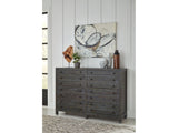 Townsend Solid Wood Eight Drawer Dresser in Gunmetal - Ornate Home