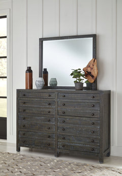 Townsend Solid Wood Eight Drawer Dresser in Gunmetal - Ornate Home