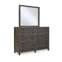 Townsend Solid Wood Eight Drawer Dresser in Gunmetal - Ornate Home