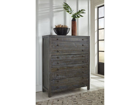 Townsend Solid Wood Five Drawer Chest in Gunmetal - Ornate Home