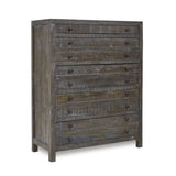 Townsend Solid Wood Five Drawer Chest in Gunmetal - Ornate Home