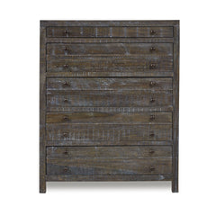 Townsend Solid Wood Five Drawer Chest in Gunmetal - Ornate Home