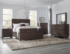 Townsend Solid Wood Queen Storage Bed in Java - Ornate Home