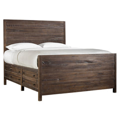 Townsend Solid Wood Queen Storage Bed in Java - Ornate Home