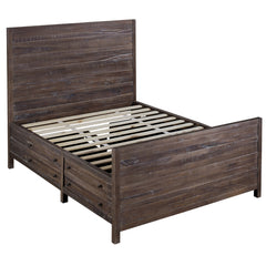 Townsend Solid Wood Queen Storage Bed in Java - Ornate Home