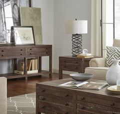 Townsend Solid Wood Side Table in Java - Ornate Home