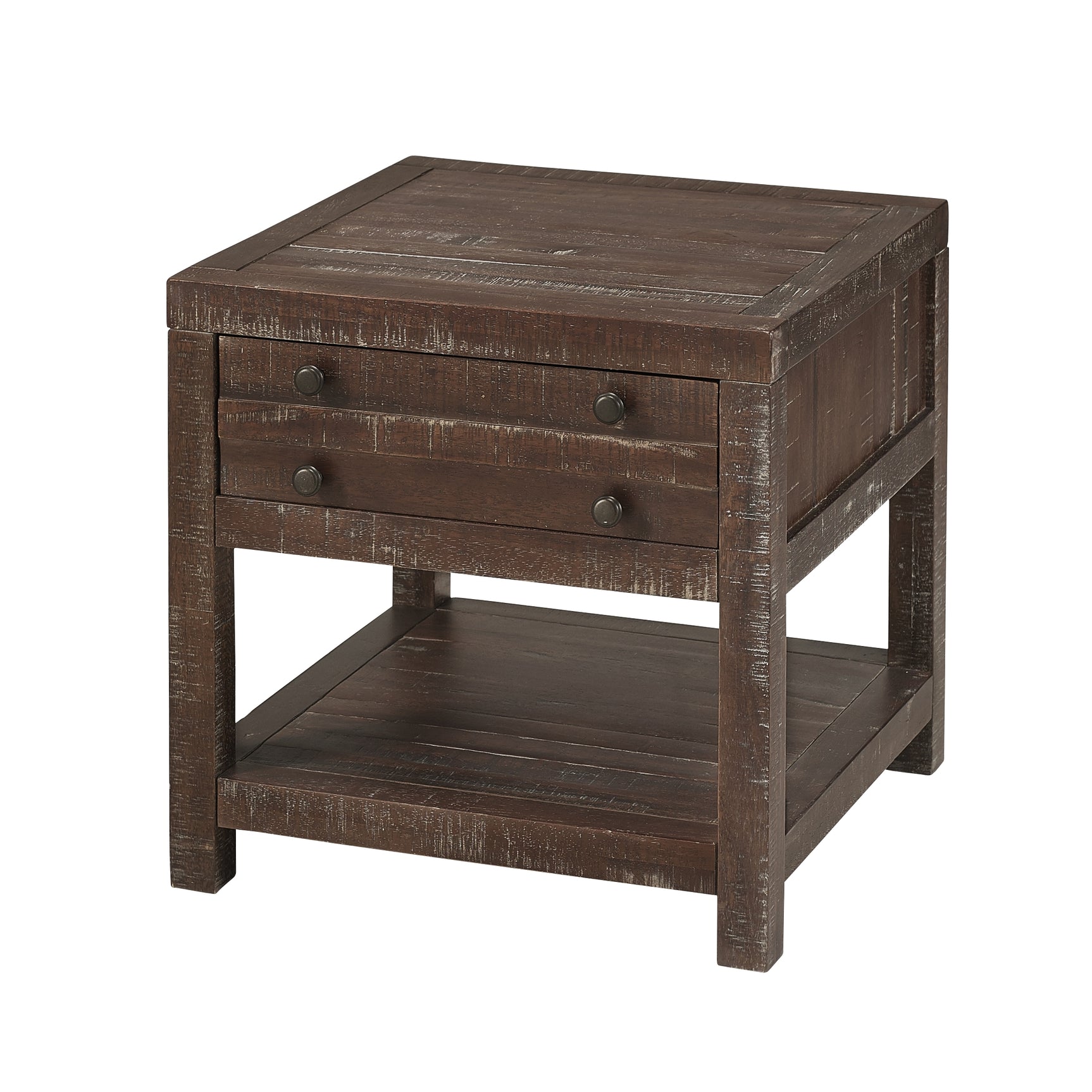 Townsend Solid Wood Side Table in Java - Ornate Home