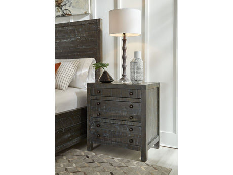 Townsend Solid Wood Three Drawer Nighstand in Gunmetal - Ornate Home