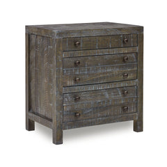 Townsend Solid Wood Three Drawer Nightstand in Gunmetal - Ornate Home
