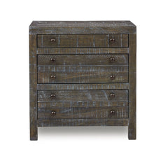 Townsend Solid Wood Three Drawer Nightstand in Gunmetal - Ornate Home