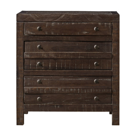 Townsend Three Drawer Solid Wood Nightstand in Java - Ornate Home
