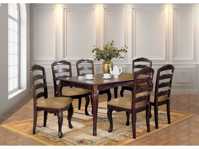 Townsville Dark Walnut 7 Pc. Dining Room Set - Ornate Home