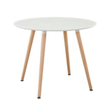 Track White Round Dining Table - Ornate Home