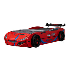 Tracklite Red Car Bed w/ Trundle - Ornate Home