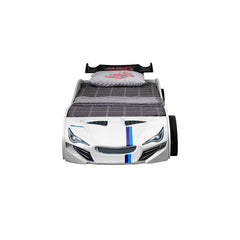 Tracklite White Car Bed w/ Trundle - Ornate Home
