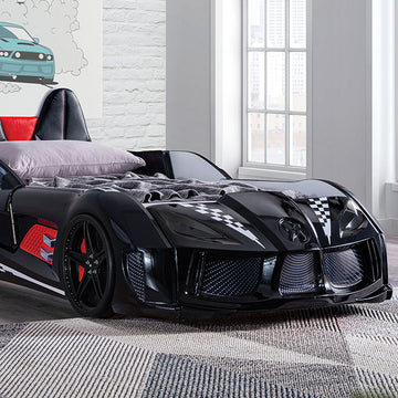 Trackster Black Car Bed / Twin - Ornate Home