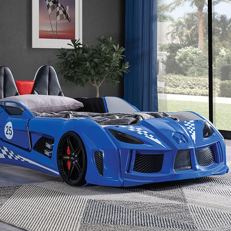 Trackster Blue Car Bed  / Twin - Ornate Home