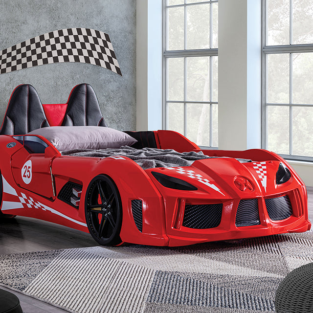 Trackster Red Car Bed / Twin - Ornate Home