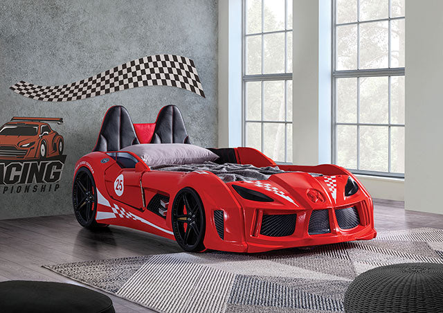 Trackster Red Car Bed / Twin - Ornate Home