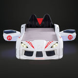 Trackster White Car Bed / Twin - Ornate Home