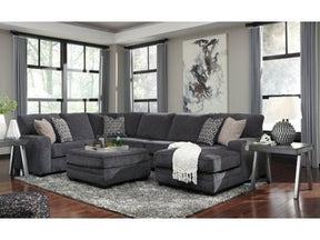 Tracling Gray 3-Piece Sectional with Ottoman (Online Special Price) - Ornate Home