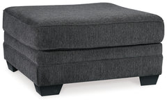 Tracling Slate 3-Piece Sectional and Ottoman - Ornate Home