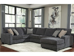 Tracling Slate 3pc RAF Chaise Sectional - Ornate Home