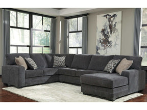 Tracling Slate 3pc RAF Chaise Sectional - Ornate Home