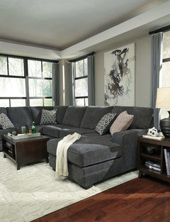Tracling Slate 3pc RAF Chaise Sectional - Ornate Home