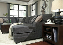 Tracling Slate 3pc RAF Chaise Sectional - Ornate Home