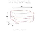 Tracling Slate Oversized Ottoman (Online Special Price) - Ornate Home