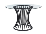 Tracy Light Grey/Black 5-Piece Round Dining Set - Ornate Home