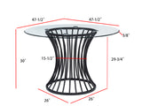 Tracy Light Grey/Black 5-Piece Round Dining Set - Ornate Home